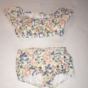 Janie And Jack Baby Girl Floral Print 2-Piece Swimsuit | 18-24M